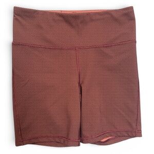 GapFit High-Rise Bike Shorts Burgundy Textured Stretch Women’s S Athleisure